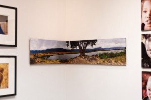 Panorama print at exhibit