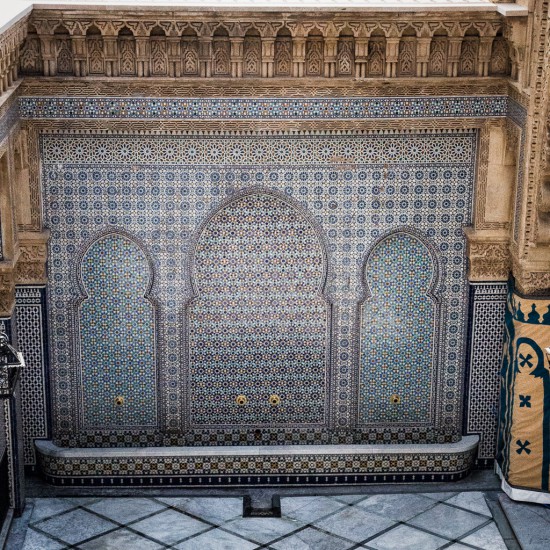 Tile work at the Mausoleum of Mohammed V