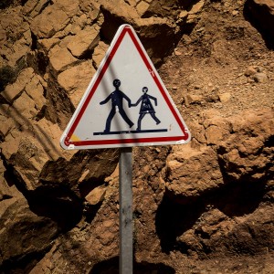 Children Walking Along the Road