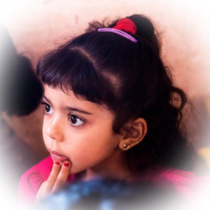 Kindergarten Girl in Red