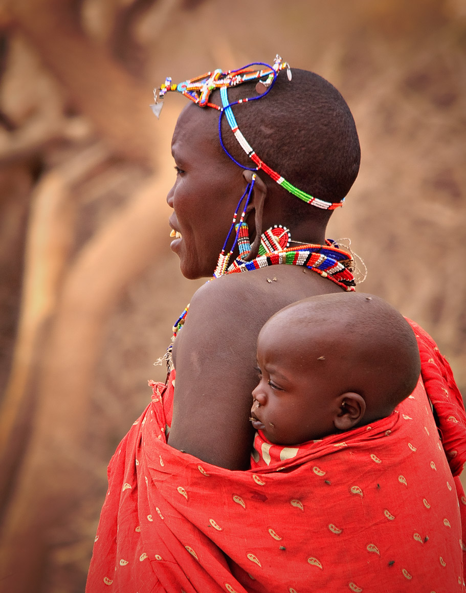 Masai Mother and Baby