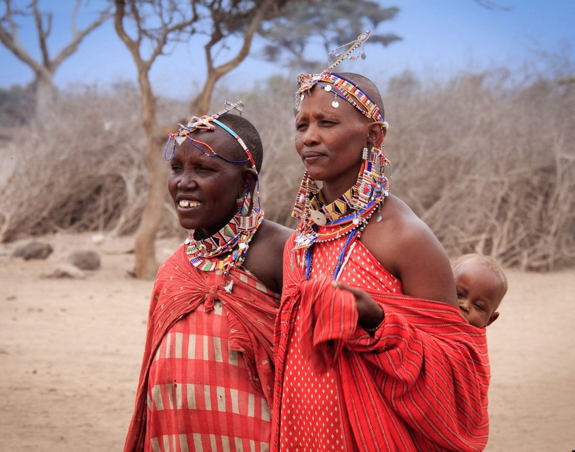 Masai Mothers and Baby (Amboseli, Kenya)