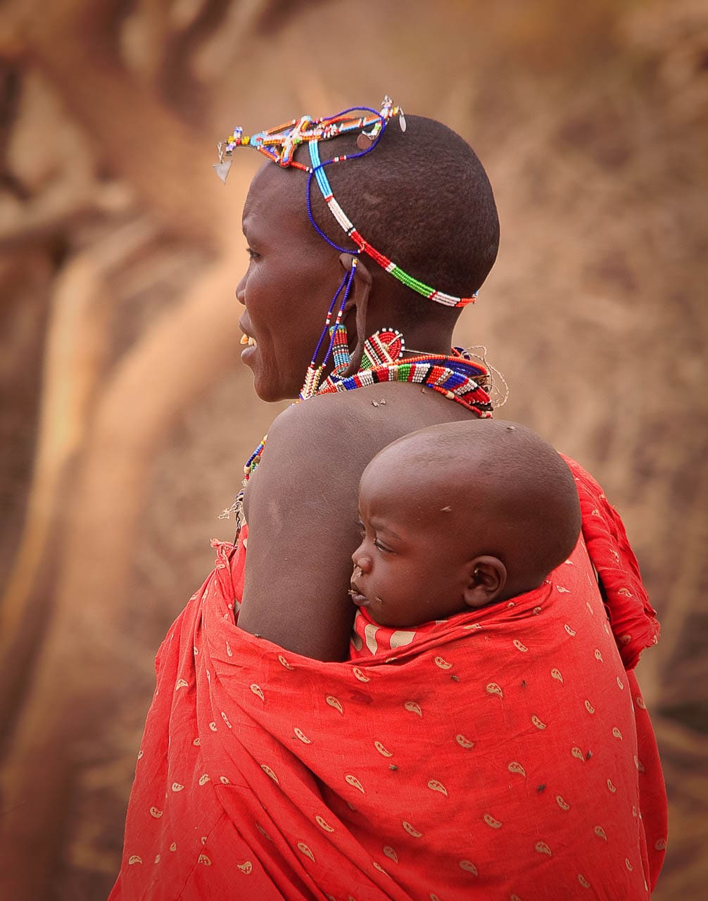 Maasai Mother and Baby (Amboseli, Kenya)