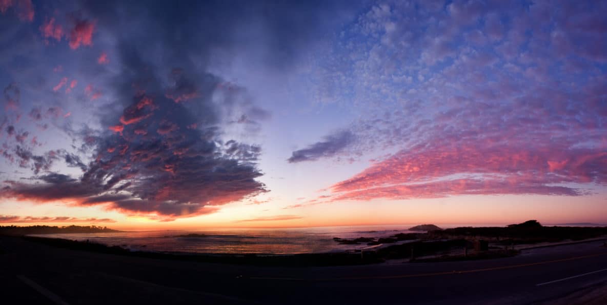 Pebble Beach Clouds at Sunset